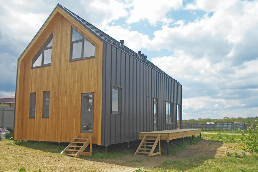 сочетание материалов в отделке