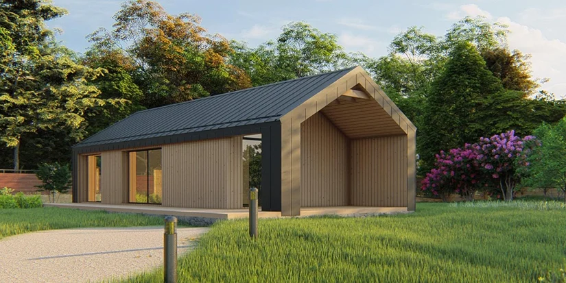 одноэтажный дом барнхаус