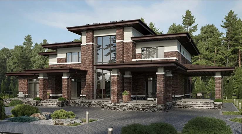 дом с навесами