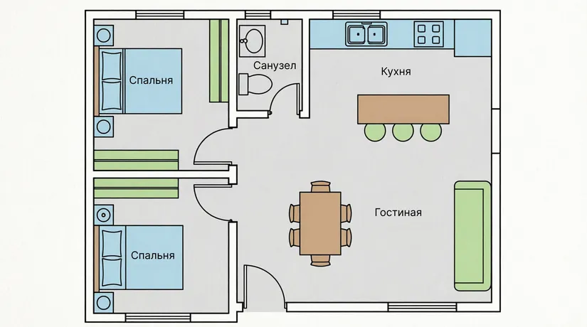 две спальни