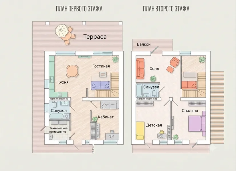 дом с мансардой