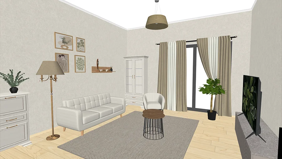 Гостиная в стиле сканди